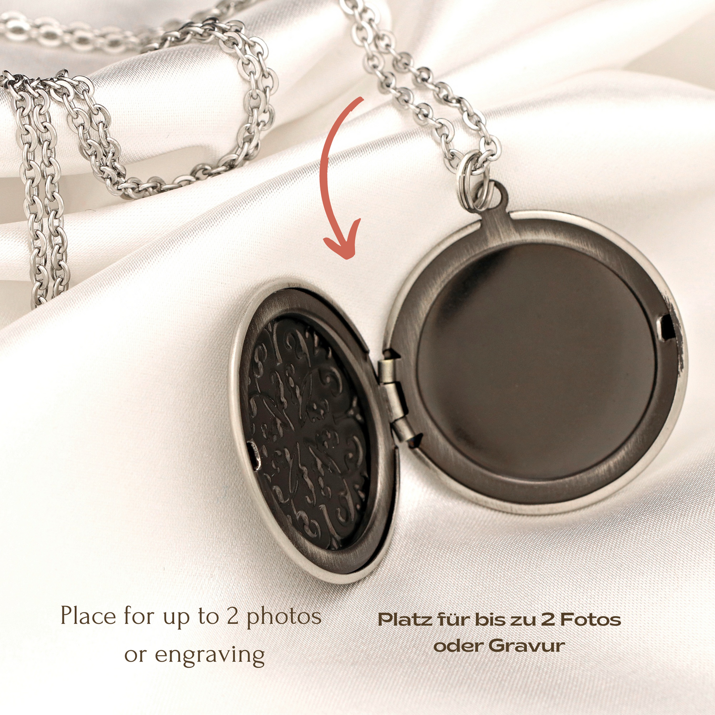 Marrakech II antique silver medallion chain incl. Photoservice VIK-18