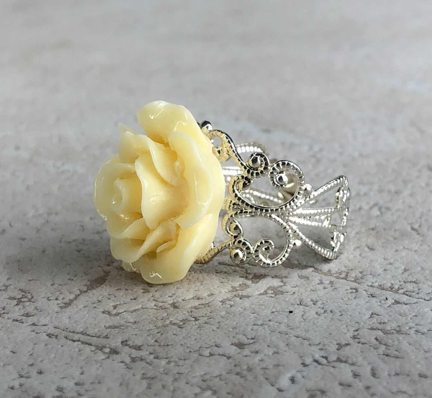 "Spring Rose" Ring in Vintage Style - Vinrin-38