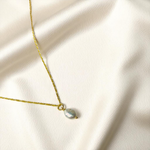 Baroque Keshi Pearl Jewelry Set – 925 Sterling Silver 18k Gold Plated | Necklace 50cm &amp; Earrings | Hypoallergenic | Nickel-Free 