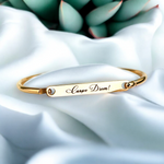 Personalized Stainless Steel Bracelet - Engraving - Rose Gold Color - RETARM-17