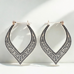 Casablanca Oriental Creolen -925 Sterling Silver Ornament Earrings OHR925-66