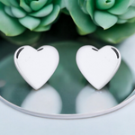 Mini 925 sterling silver studs heart