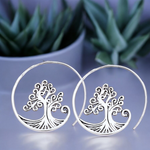 Grob Spiral Earrings - 925 Sterling Silver Tree of Life Earrings Ear 925-79