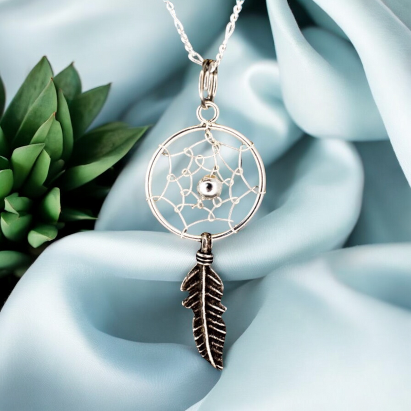 925 dream catcher silver chain