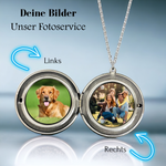 PERSONALISABLE photo MEDAILLON chain incl. Photo service-foldable xl medallion-VIK-36