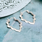 Drop Aura Ornament Earrings - 925 Sterling Silver Oriental Fairytale Earrings - Ear925-96