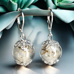 Dandelion Pust Floral Earrings - Elegant Ornament Earrings - Vinohr-67