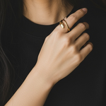 925 Sterling Silver Gold-Plated Snake Ring – Adjustable Ring Made of Real Silver | Luxurious Statement Jewelry