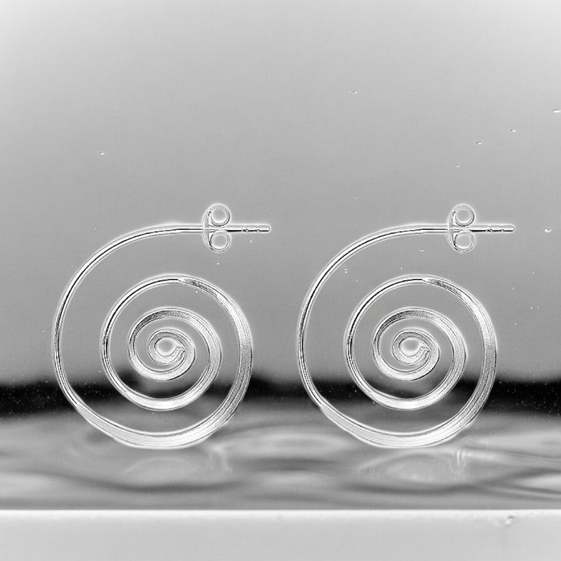 925 Sterling Silver Spiral Earrings – OHR925-149