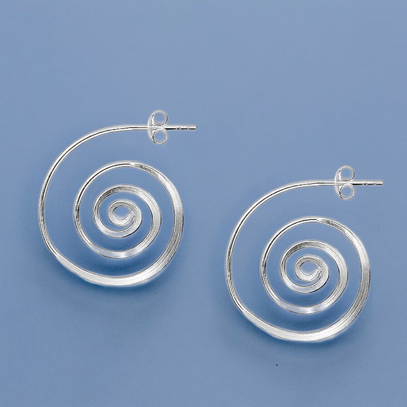 925 Sterling Silver Spiral Earrings – OHR925-149