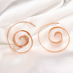 925 Rose Gold Plated Spiral Earrings Brunei II