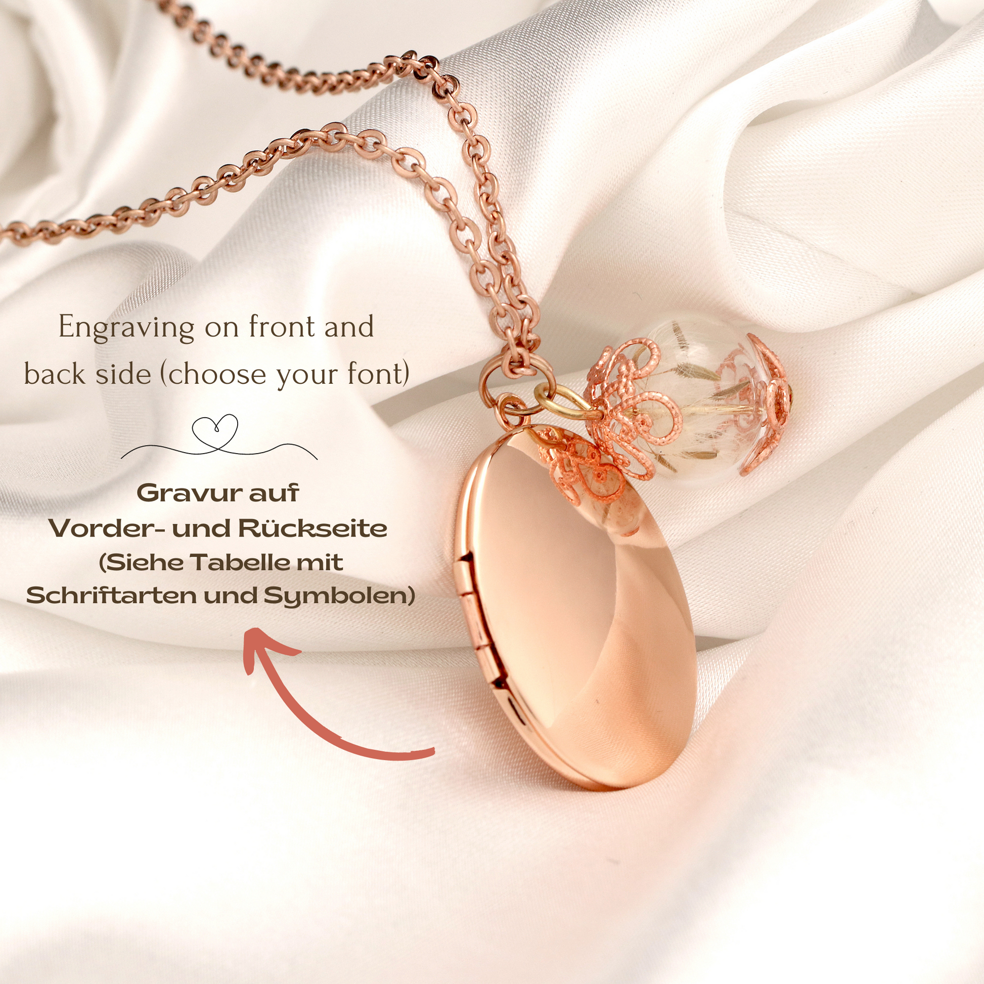 Rose gold 2025 medallion pendant