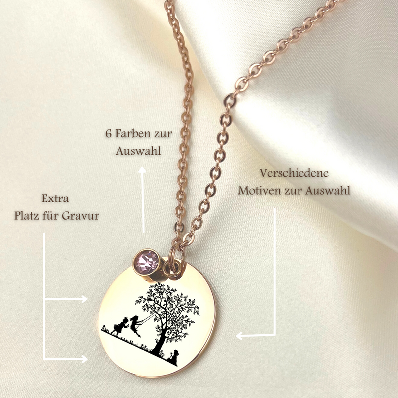 Photo Medallion Necklace with your photo-Pusteblumenpenger-Individualizable jewelry with photo service VIK-89