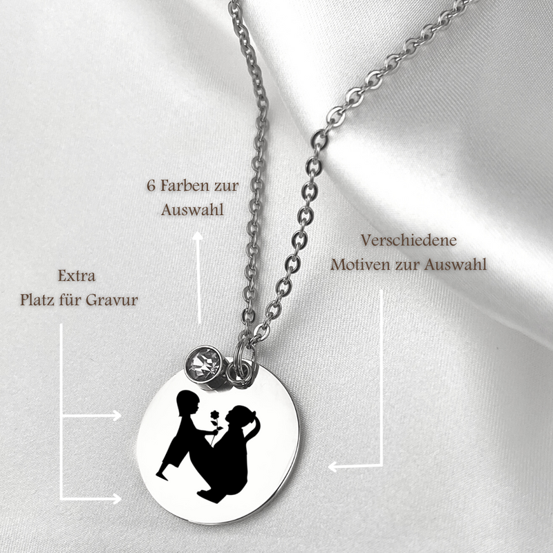 Photo Medallion Necklace with your photo-Pusteblumenpenger-Individualizable jewelry with photo service VIK-89