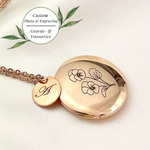 Photo Medallion Necklace with your photo-Pusteblumenpenger-Individualizable jewelry with photo service VIK-89