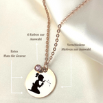 Photo Medallion Necklace with your photo-Pusteblumenpenger-Individualizable jewelry with photo service VIK-89