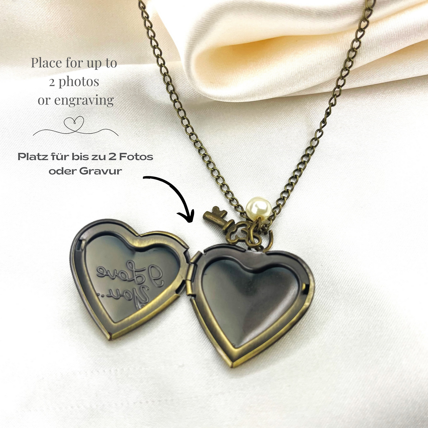 Custom Heart Fotomed Lacilities Key Pendant - Proper Image Customizable - VIK-100