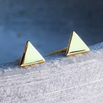 925 sterling gilded geometric mini studs