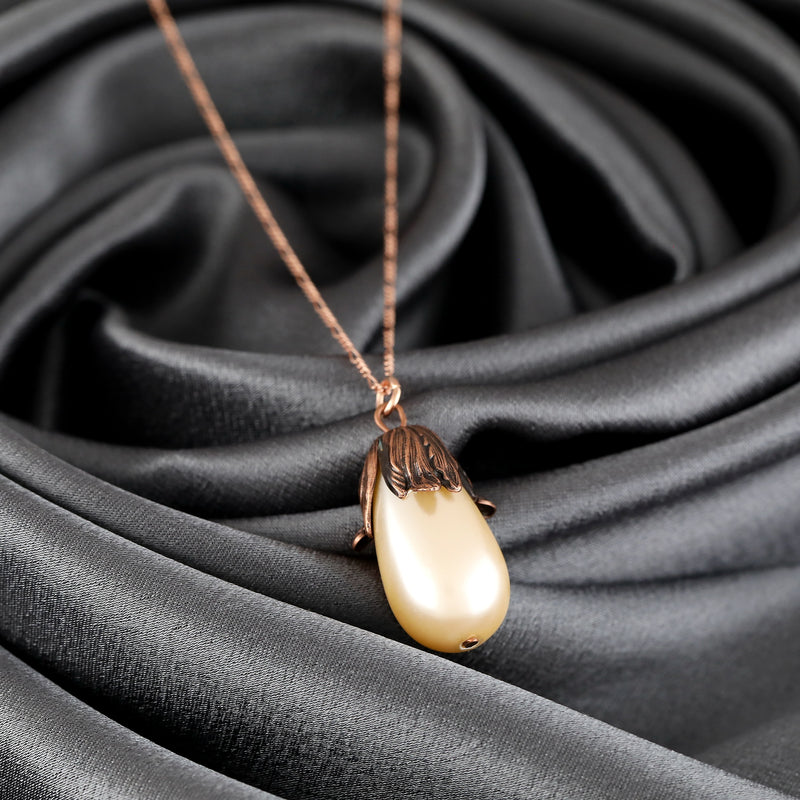 925 Sterling Rosegold Gold Plated Chain "Cafe Au Lait" - K925-110