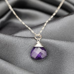 Amethyst Silver pendant pendant chain - K925-21