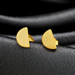 925 Sterling gold plated mini earrings "halfmoon"