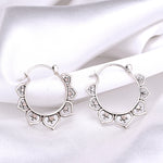 Karma Oriental Creoles - 925 Sterling Silver Earrings Earper25-84