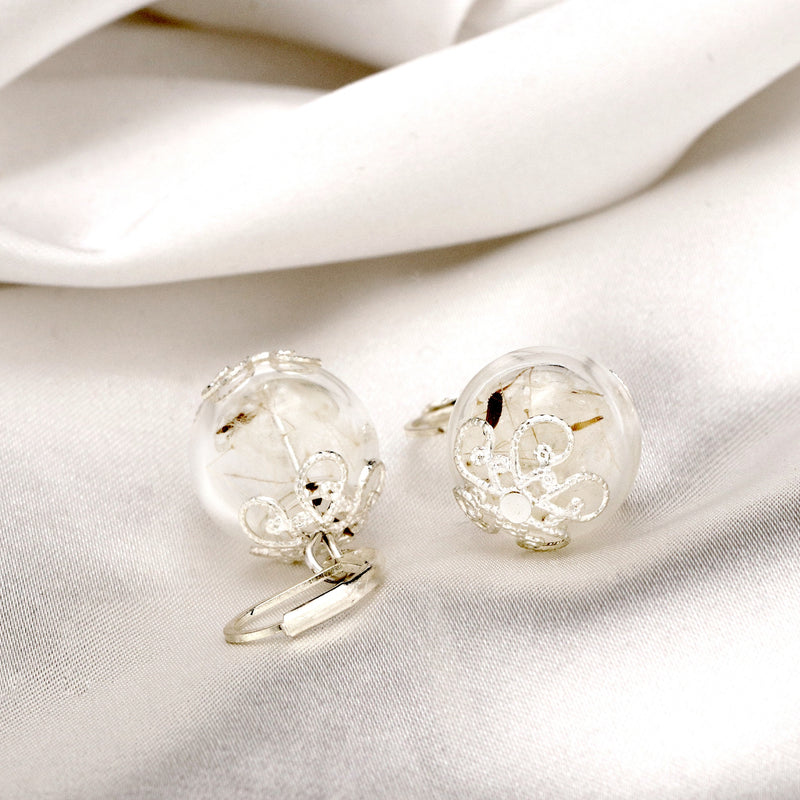 Dandelion Pust Floral Earrings - Elegant Ornament Earrings - Vinohr-67