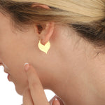 Minimalist Drops Earrings-925 Sterling Gold Gold plated Matt Orient Sultan 1001 Nights Arabic Style-OHR925-27