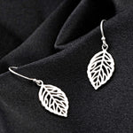 925 sterling earrings "silver leaves" - Ear925-12