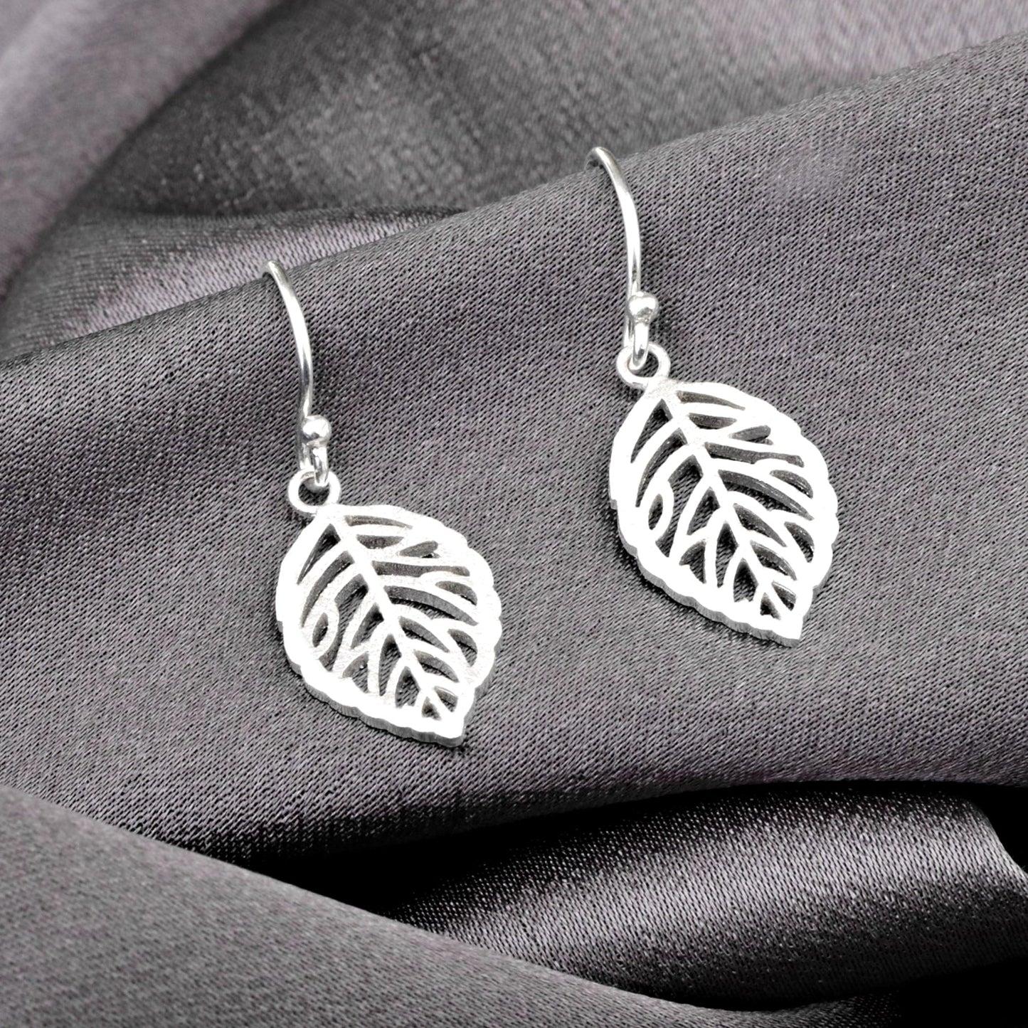 925 sterling earrings "silver leaves" - Ear925-13