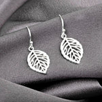 925 sterling earrings "silver leaves" - Ear925-12