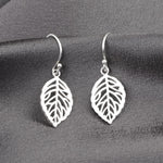 925 sterling earrings "silver leaves" - Ear925-12