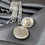 Pusteblumen medallion chain incl. Photoservice in Altsilber