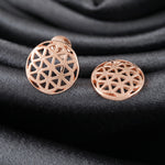 925 Rosegold Gilded Stud Earrings Flower of Life - Ear925-83