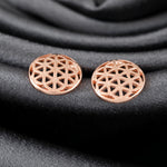 925 Rosegold Gilded Stud Earrings Flower of Life - Ear925-83