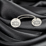 Lotus 925 Sterling Silver Hoop Earrings - OHR925-43