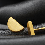 925 Sterling gold plated mini earrings "halfmoon"