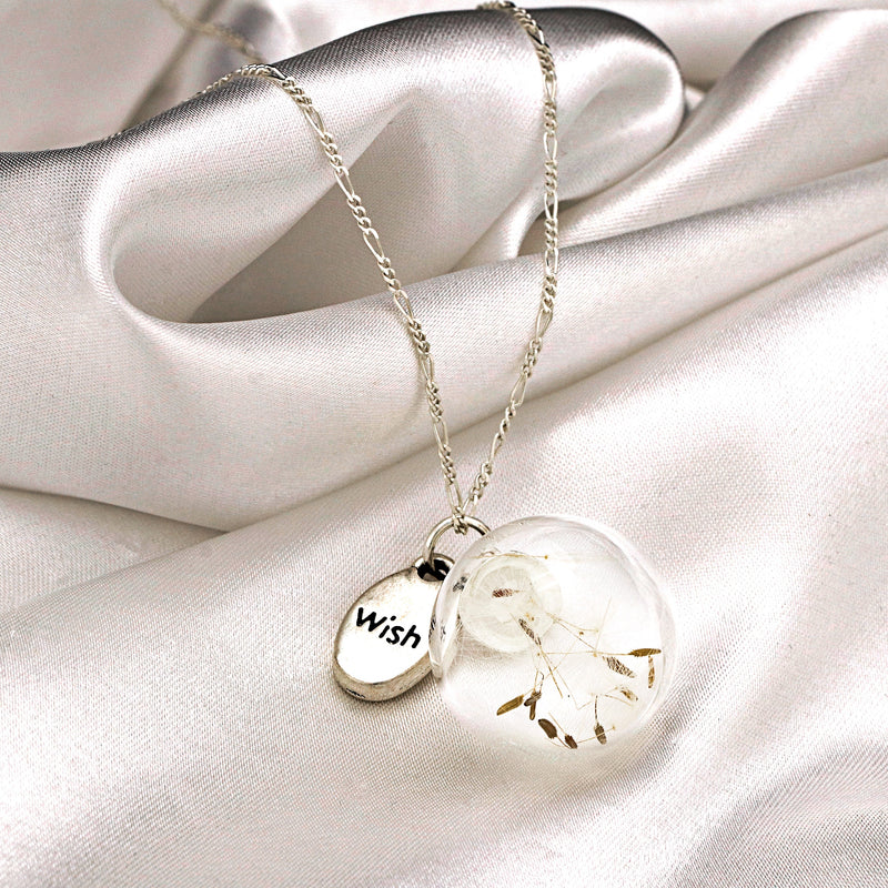 Pustflumen Chain 925 Sterling Silver Wish wish you what terrarium jewelry - K925-18