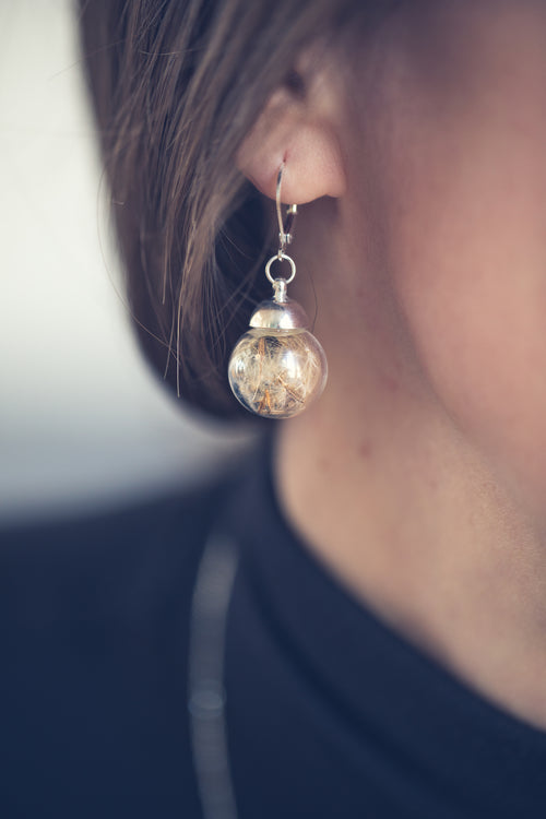 Wish you something! Real Pusteblumen Earrings