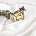 Photoservice Includes Personalizable Mystic Forest Swallow Photomed Linen Pendant Chain - VIK-29