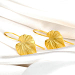 Tropical Earrings 925 Sterling Gold Gold Golden Monster Sheet Earrings OHR925-23