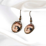 Mother Child Earhanger-Gustav Klimt Painter Bronze Art Lover Vintage Style Earrings-VINOHR-27