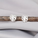 925 Sterling Silver Earrings "Exotic Monstera Leaves"