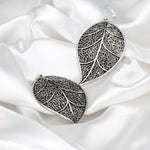 Antique leaves XL earrings - elegant gift idea for nature lovers and garden friends - vinohr-28