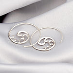 925 Sterling Silver "Ornament" Spiral Earrings - Ear925-24