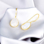 925 sterling gilded moonstone earrings