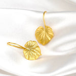 Tropical Earrings 925 Sterling Gold Gold Golden Monster Sheet Earrings OHR925-23