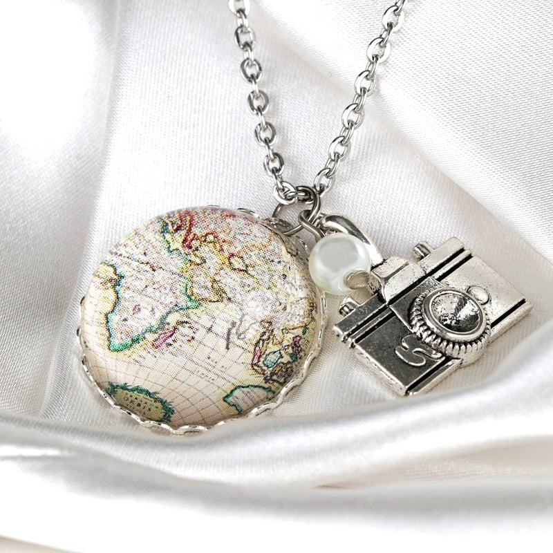 World Travel Wanderlust Globetrotter Hiker Chain-Fernweh Abschiedsgeschenk-VIK-11