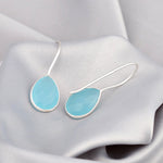 Aquamarin Earrings - 925 Sterling Silver Luxurious Gem Earrings - Ear925-105