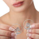 Grob Spiral Earrings - 925 Sterling Silver Tree of Life Earrings Ear 925-79